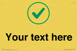 Custom plain background, green tick in circle sign